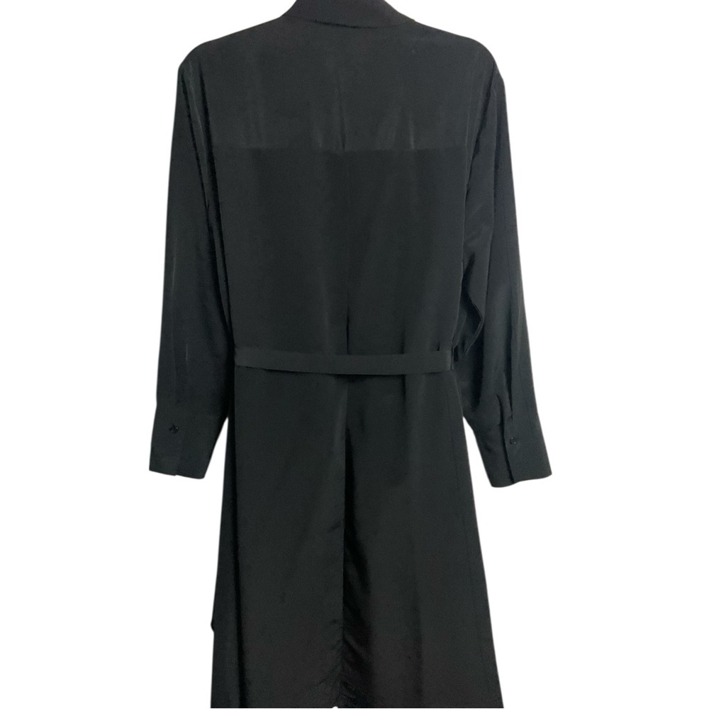 Dubgee by Whoopi Black Shirt Dress Long Sleeve Belted - Picture 3 of 10